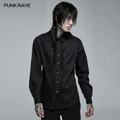 Goth Applique Long Sleeve Shirt