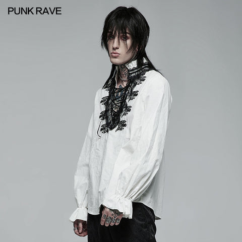 Goth Skeleton Embroidered Shirt