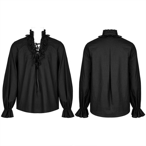 Goth Skeleton Embroidered Shirt