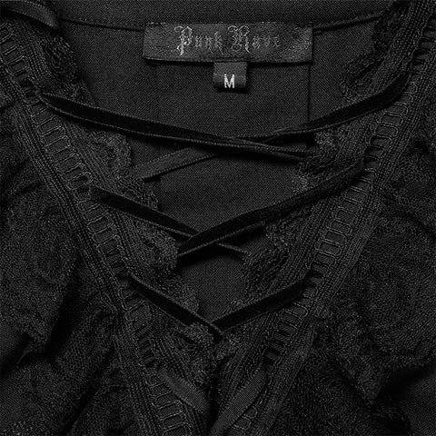 Goth Skeleton Embroidered Shirt