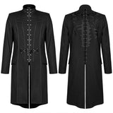 Goth handsome medium length embroidered jacket