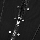 Goth handsome medium length embroidered jacket