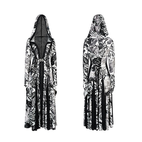 Goth Dark Wizard Long Coat