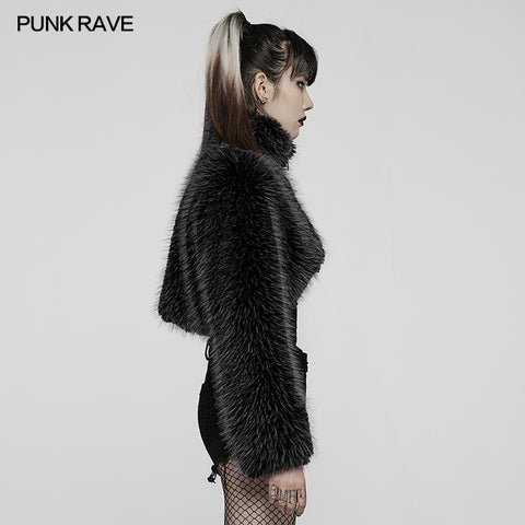 Punk daily faux wool coat