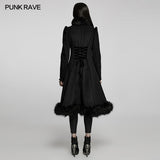 Goth gorgeous faux wool long coat
