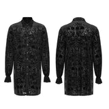 Goth medium length velvet shirt