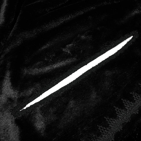 Goth faux rabbit fur long cloak