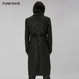 Goth print medium length coat
