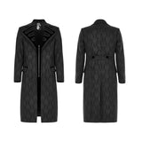 Goth print medium length coat