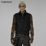 Post-apocalyptic style distressed vest