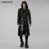 Goth patent leather long coat