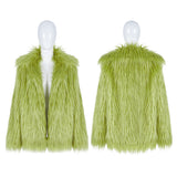 Simple punk imitation fur coat