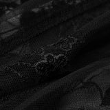Gothic lace 3D embroidered long coat