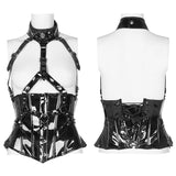 Gothic patent leather corset