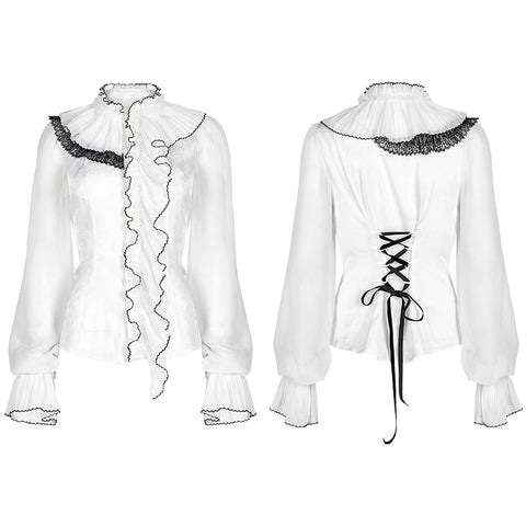 Gothic asymmetric jacquard shirt