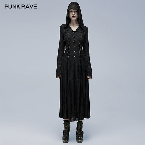 Gothic cut-out applique coat