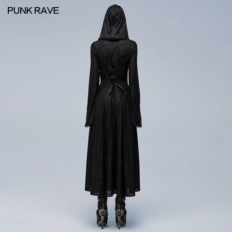 Gothic cut-out applique coat