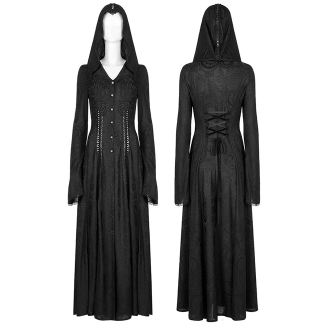 Gothic cut-out applique coat