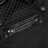 Punk asymmetric stitching shirt