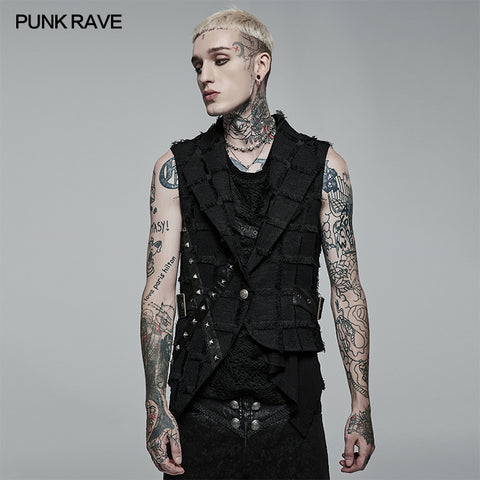 Gothic asymmetric vest