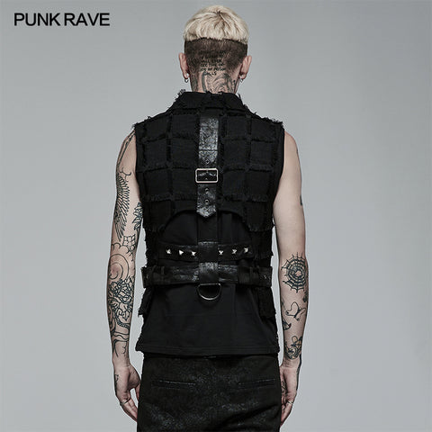 Gothic asymmetric vest