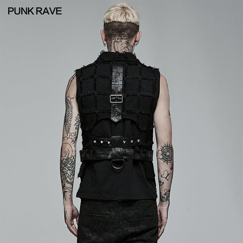 Gothic asymmetric vest