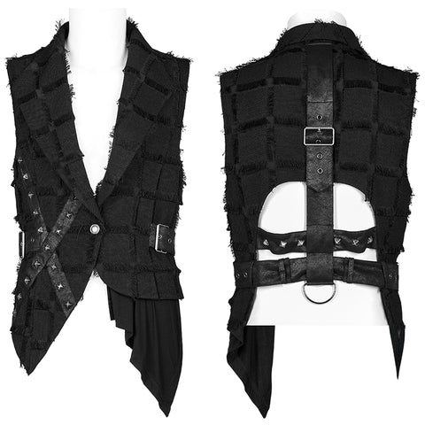 Gothic asymmetric vest