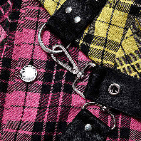 Punk Color Plaid Shirt